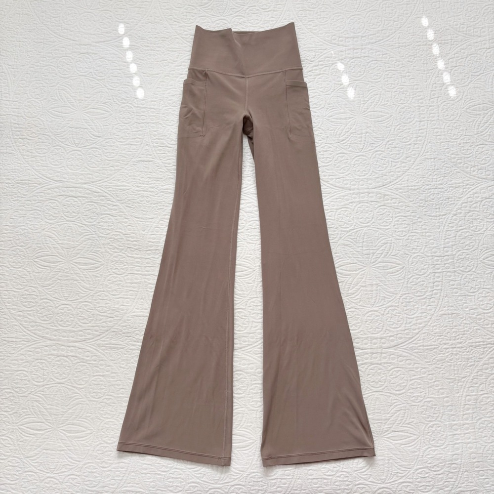 Athleta Salutation Stash High-Rise Flare Pant, Tan XXS
